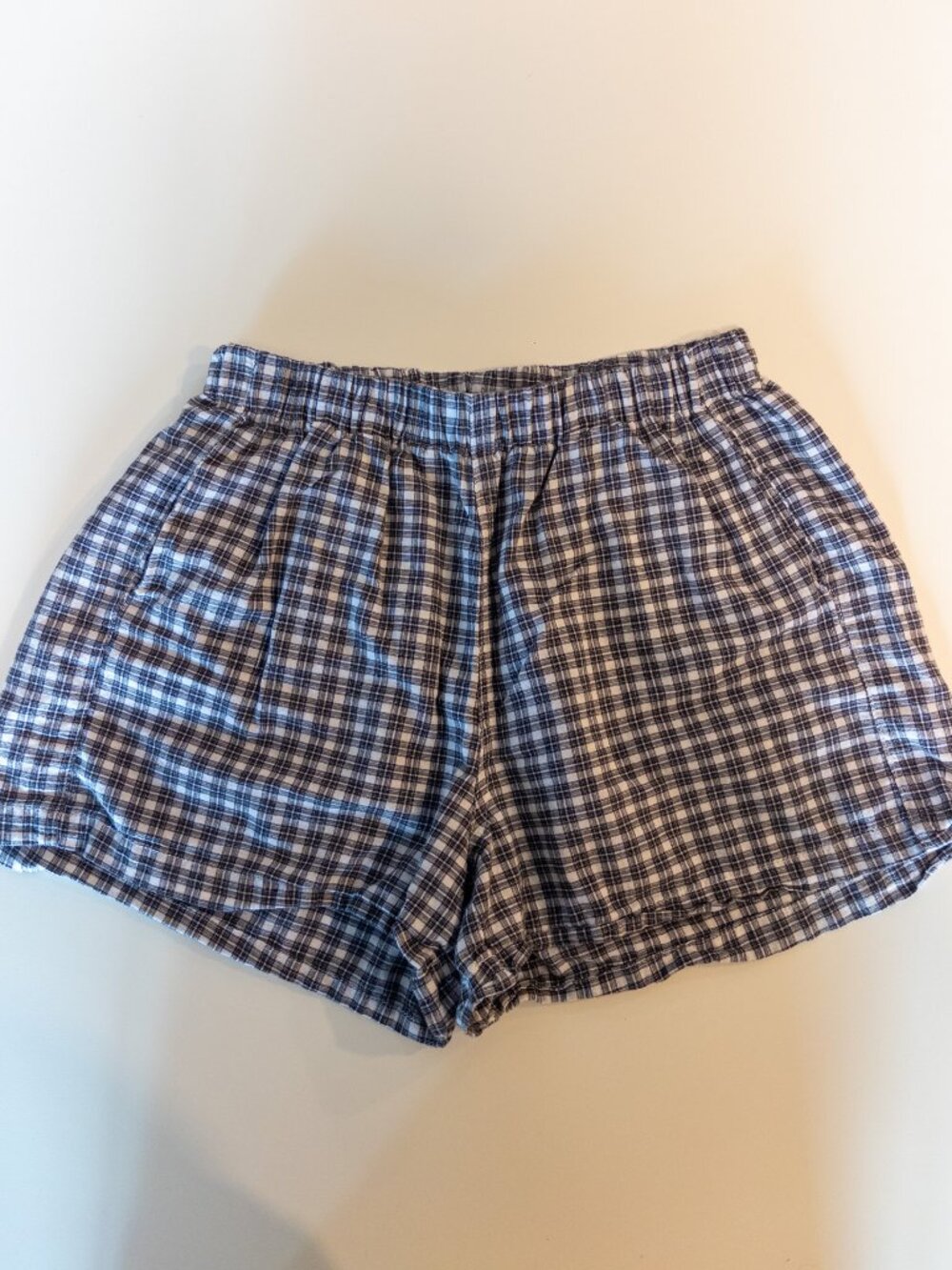Brandy Melville John Galt Pull-On Pocket Shorts Plaid OS